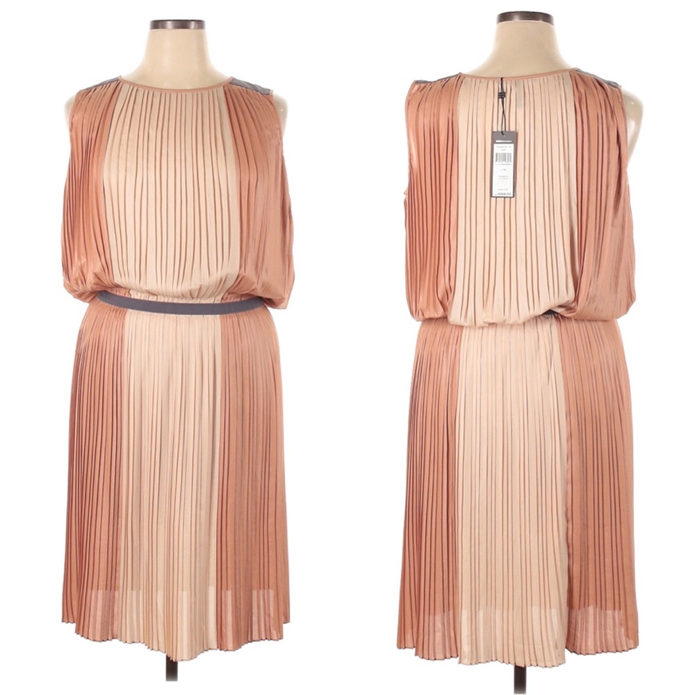 BCBGMaxAzria SOFI Cocktail Dress size 10 pleats